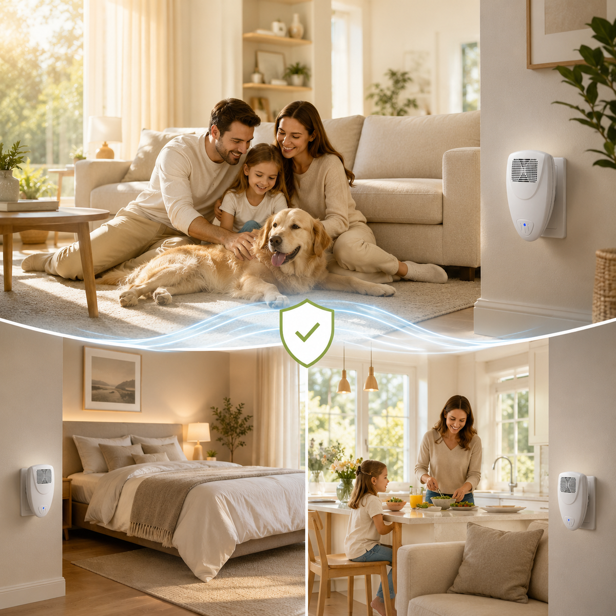 BUGBARRIER - Plug-In Ultrasonic Pest Repeller for Quiet Chemical-Free Control