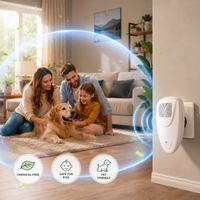 BUGBARRIER - Plug-In Ultrasonic Pest Repeller for Quiet Chemical-Free Control