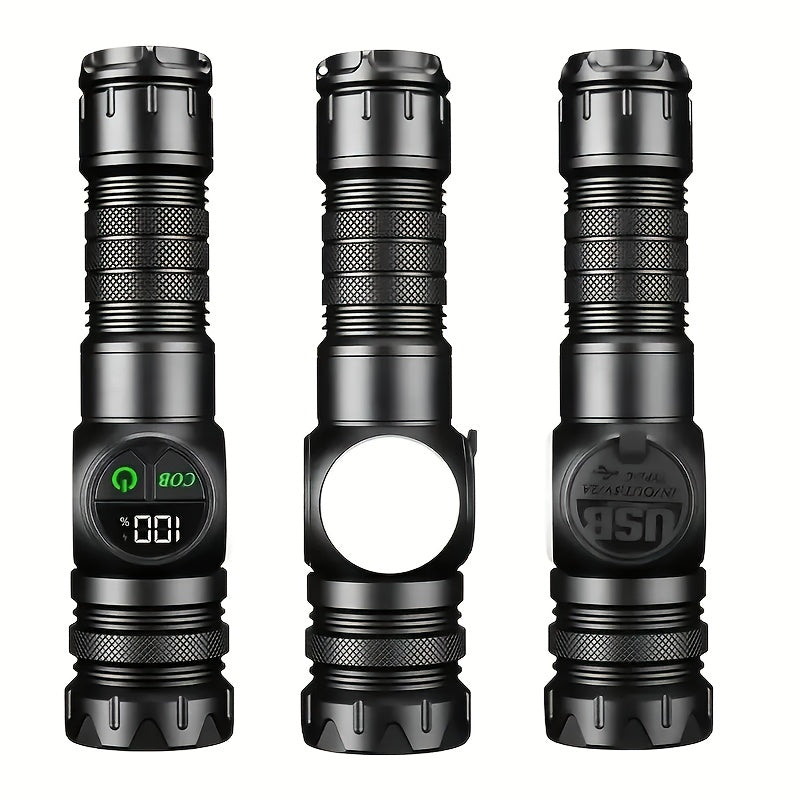VELQORA - Rechargeable Zoom Flashlight for Hands-Free Repairs