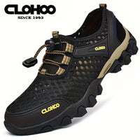 Mesh Shoes, Rubber Thick Sole, Handcrafted Cold Glue Shoes, Outdoor Casual Athletic Men'S Shoes