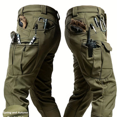 ROVEXIL - Men's Stretch Cargo Pants for Flexible Pocket Storage