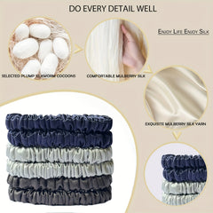 TRESYVA - Silk Scrunchie Set for Gentle, Friction-Reducing Styling