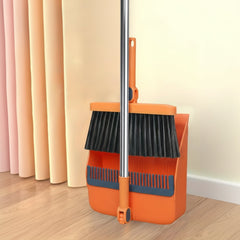 BRISTORA - Rotating Broom and Dustpan Set for Bend-Free Cleaning