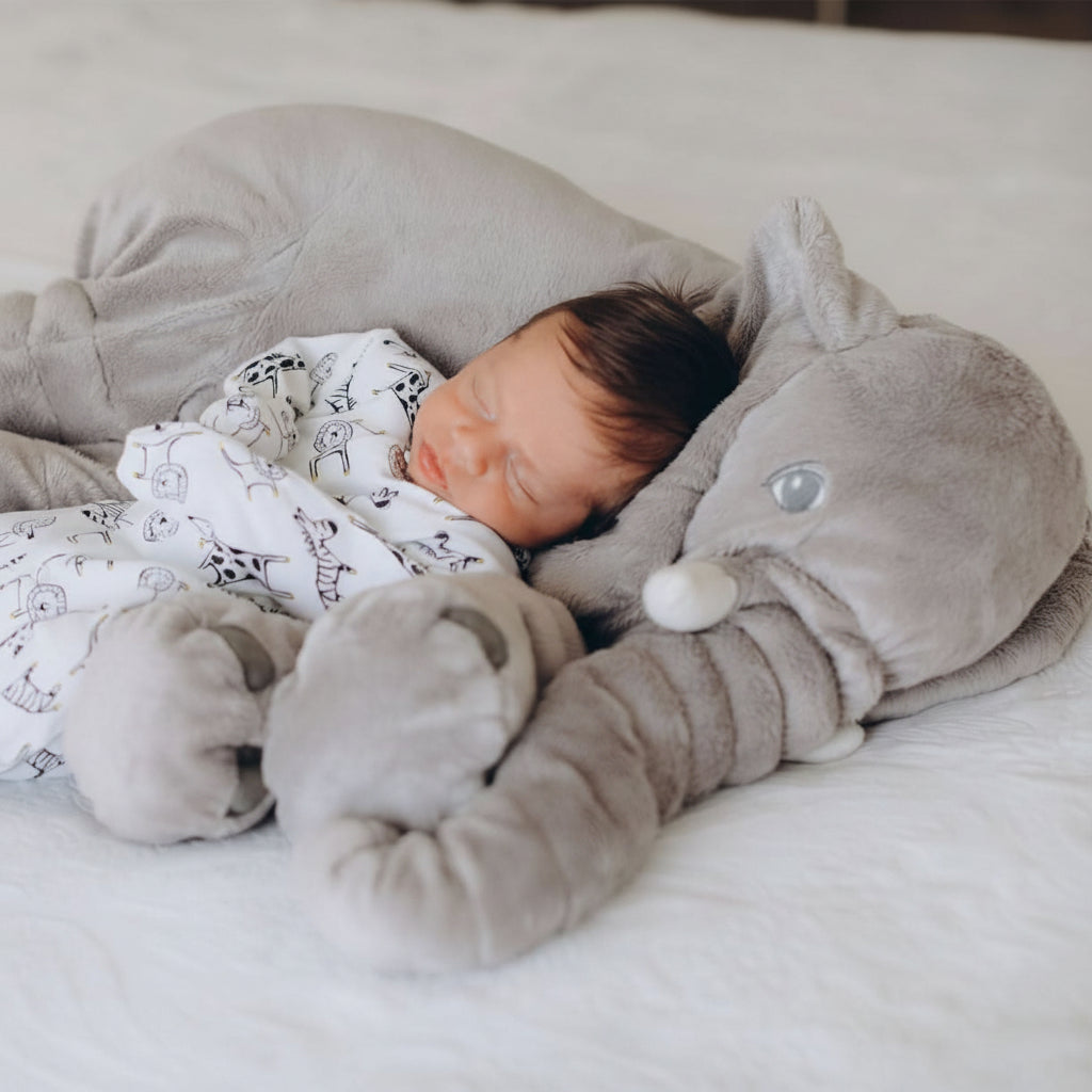 TRUNBLY - Plush Elephant Pillow for Cozy Cuddles and Nursery Decor
