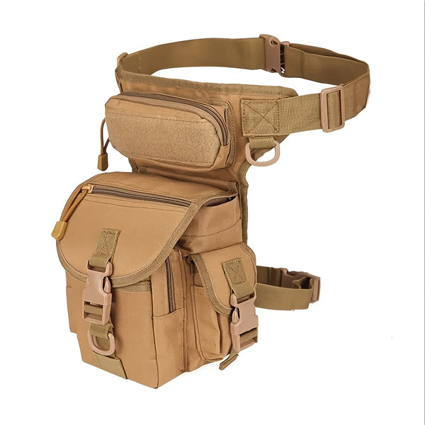 Men's Tactical Waist Bag Leg Hanging B Type Cross Leg Belt Outdoor Riding Hiking Thigh Bag