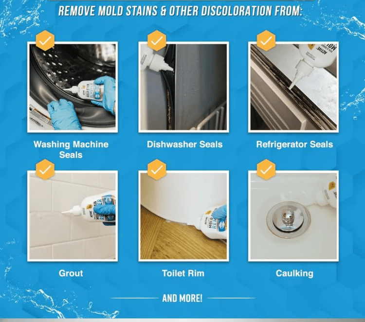MYZELVA - Mold Removal Gel for Cleaner Grout and Damp Areas