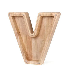 LETTRIVA - Wooden Letter Coin Bank for Visible Saving Progress