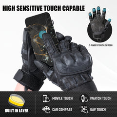 GRIPVORA - Hard-Shell Touchscreen Gloves for Outdoor Protection