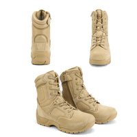 NORTIV 8 Men's Tactical Boot Waterproof Lightweight Comfortable Boots for Work Motorcycle Combat Boots Side Zipper Hiking Outdoor Climbing Activities All Day All Season Christmas Gifts