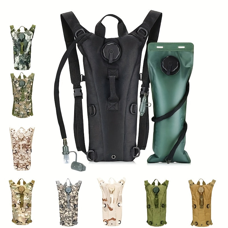 Hydration Backpack with 101.44oz Water Bladder - Tactical Water Bag Lightweight WithAdjustable Straps, Large Capacity for Hiking, Biking, Running & Climbing, Black, HikingBackpack