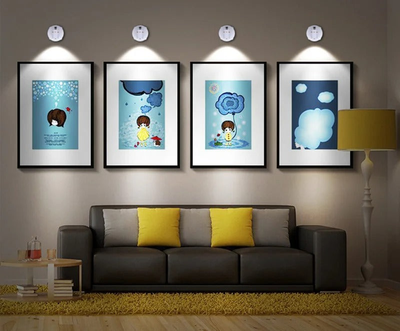 ILLUNOR - Wireless LED Spotlight for Effortless Art Illumination