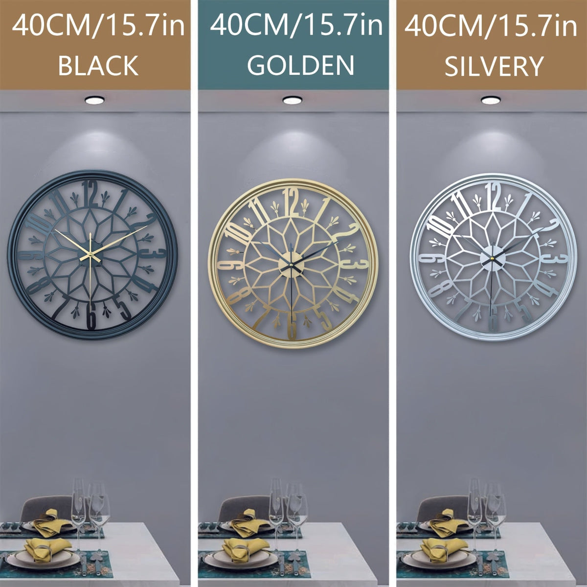 KLOVYRA - Silent Industrial Wall Clock That Anchors the Room