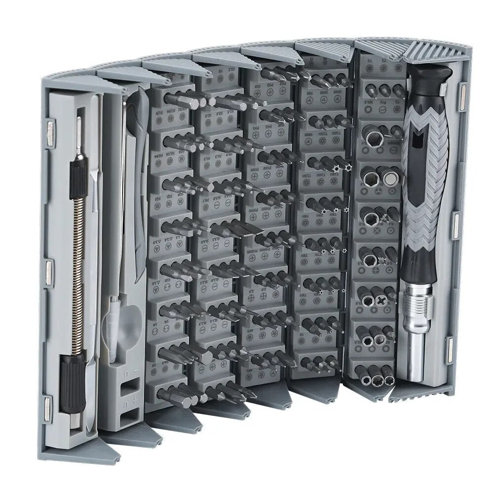 BITNARO - 128-in-1 Precision Screwdriver Set for Organized Repairs