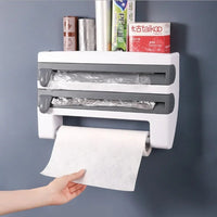TIEROVA - Tiered Kitchen Wrap Organizer For Clear Counters