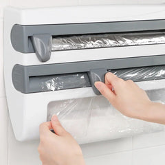 TIEROVA - Tiered Kitchen Wrap Organizer For Clear Counters