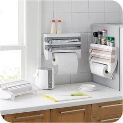 TIEROVA - Tiered Kitchen Wrap Organizer For Clear Counters