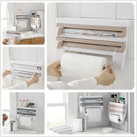 TIEROVA - Tiered Kitchen Wrap Organizer For Clear Counters