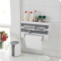 TIEROVA - Tiered Kitchen Wrap Organizer For Clear Counters