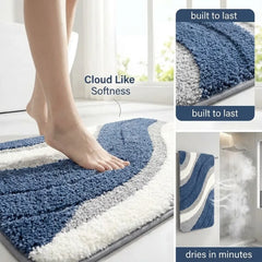 MIRELVA - Cashmere-Soft Bath Rug for Dry, Slip-Free Floors