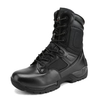 NORTIV 8 Men's Tactical Boot Waterproof Lightweight Comfortable Boots for Work Motorcycle Combat Boots Side Zipper Hiking Outdoor Climbing Activities All Day All Season Christmas Gifts