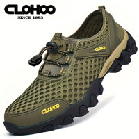 Mesh Shoes, Rubber Thick Sole, Handcrafted Cold Glue Shoes, Outdoor Casual Athletic Men'S Shoes