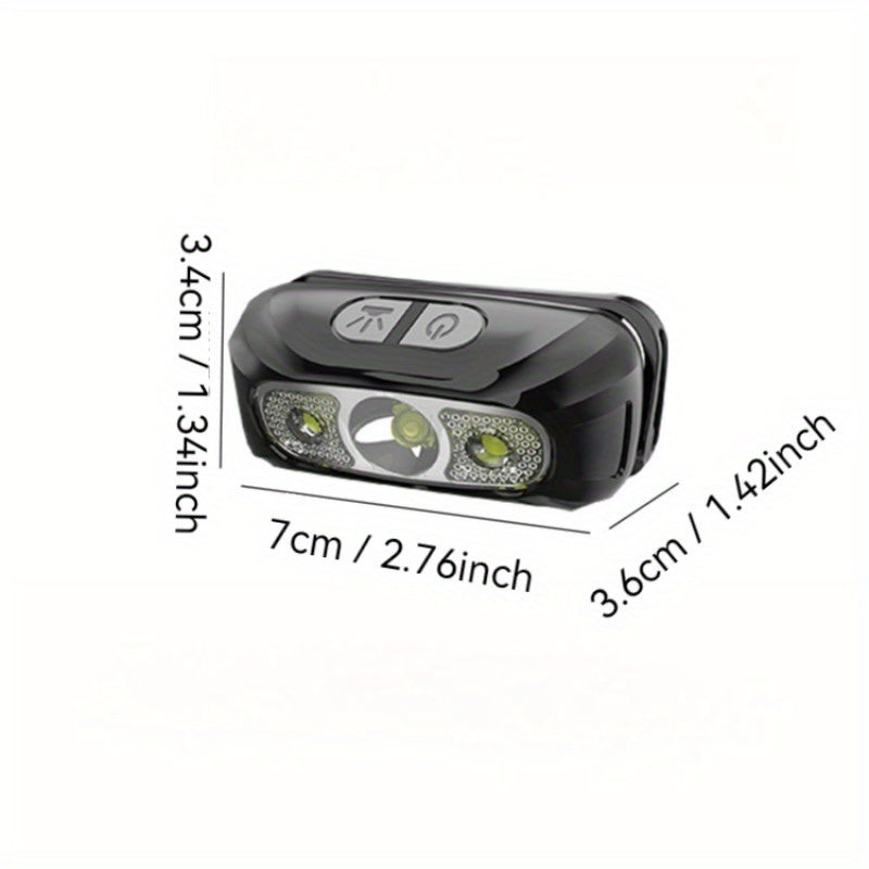 LUMZARO - Rechargeable LED Headlamp Set for Hands-Free Lighting