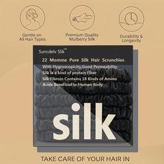 TRESYVA - Silk Scrunchie Set for Gentle, Friction-Reducing Styling