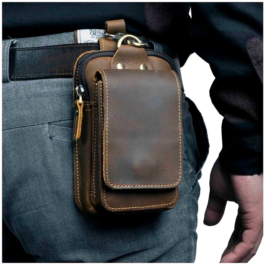 Genuine Leather Men’s Waist Pack