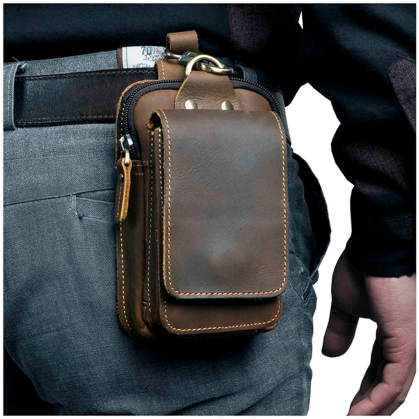 Genuine Leather Men’s Waist Pack