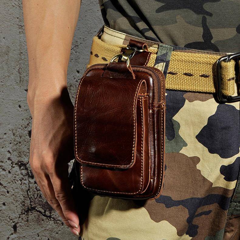VYRELLO - Leather Waist Pack for Secure Hands-Free Carry