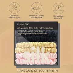 TRESYVA - Silk Scrunchie Set for Gentle, Friction-Reducing Styling