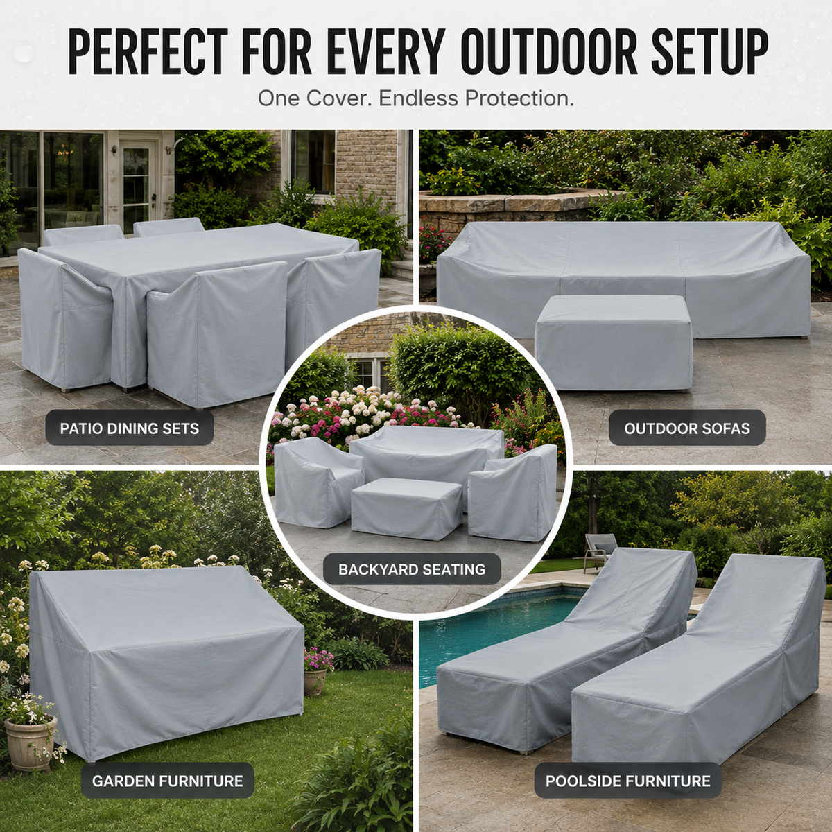 EVERDRAPE - Outdoor Furniture Cover for Year-Round Weather Protection