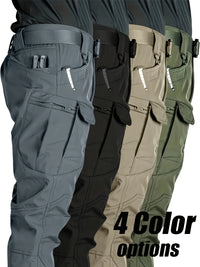 Spring/Autumn Style Men's Tactical Cargo Pants, Slightly Stretch Fabric, Soft and Breathable, Multi-Pocket, Suitable for Casual Outings, No Belt