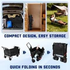 FOLVENA - Convertible Wagon Chair for Mobile Outdoor Comfort