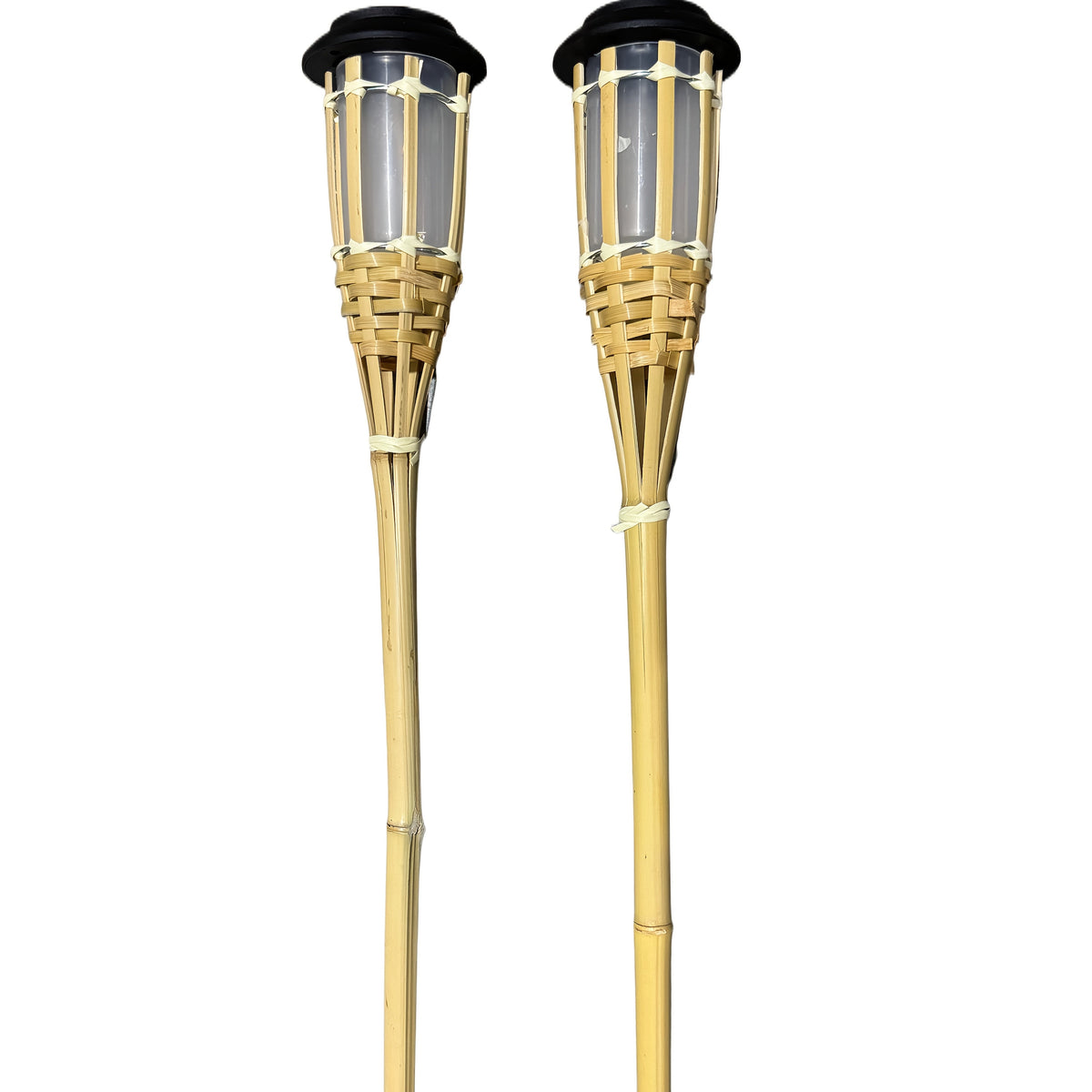 FLAMEGLOW - Solar Bamboo Flame Lights for Warm Outdoor Ambiance