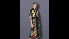 KAVYORI - Satin Kimono Cover-Up for Effortless Layered Style