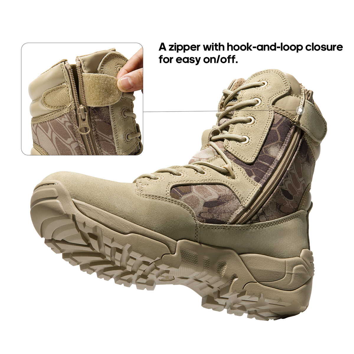 VELDRIK - Waterproof Tactical Boots for All-Day Outdoor Support