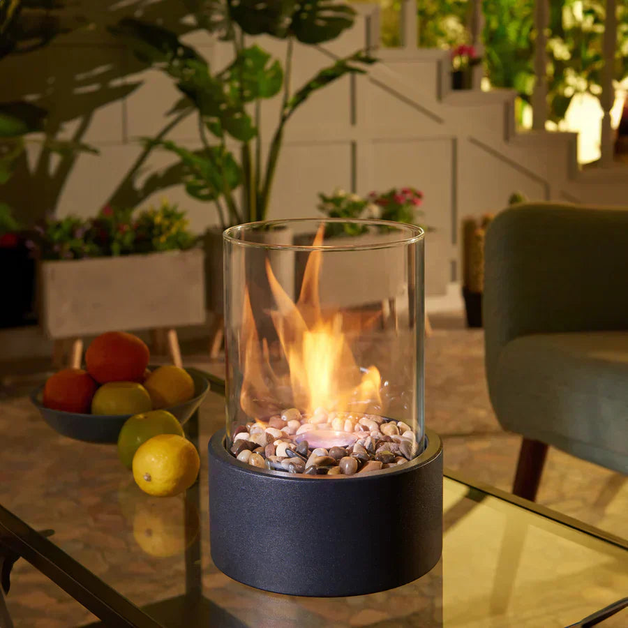 IGNELORA - Tabletop Bioethanol Fireplace for Smoke-Free Ambience