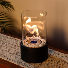 IGNELORA - Tabletop Bioethanol Fireplace for Smoke-Free Ambience