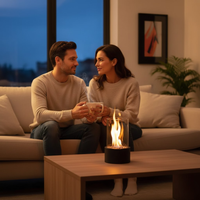 IGNELORA - Tabletop Bioethanol Fireplace for Smoke-Free Ambience