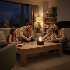 IGNELORA - Tabletop Bioethanol Fireplace for Smoke-Free Ambience