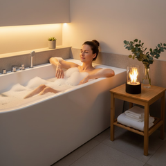 IGNELORA - Tabletop Bioethanol Fireplace for Smoke-Free Ambience