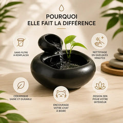 FELUVO - Filter-Free Ceramic Cat Fountain for Easy Hydration