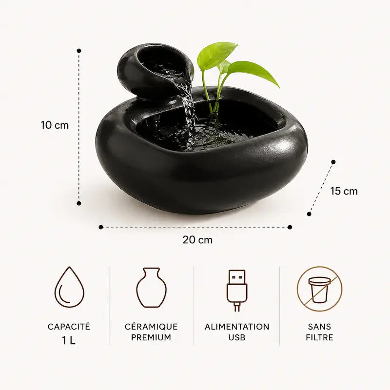FELUVO - Filter-Free Ceramic Cat Fountain for Easy Hydration