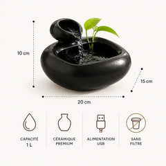 FELUVO - Filter-Free Ceramic Cat Fountain for Easy Hydration