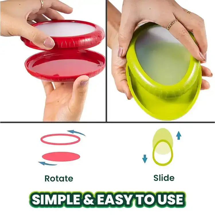 LOCKAFRESH - Reusable Silicone Stretch Covers That Keep Food Fresh