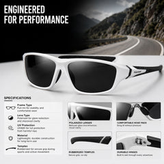 GLAREBLOCK - Polarized Sport Sunglasses for Glare-Free Vision