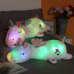 GLOWNIRA - Glowing Plush Unicorn for Comforting Bedtime Light