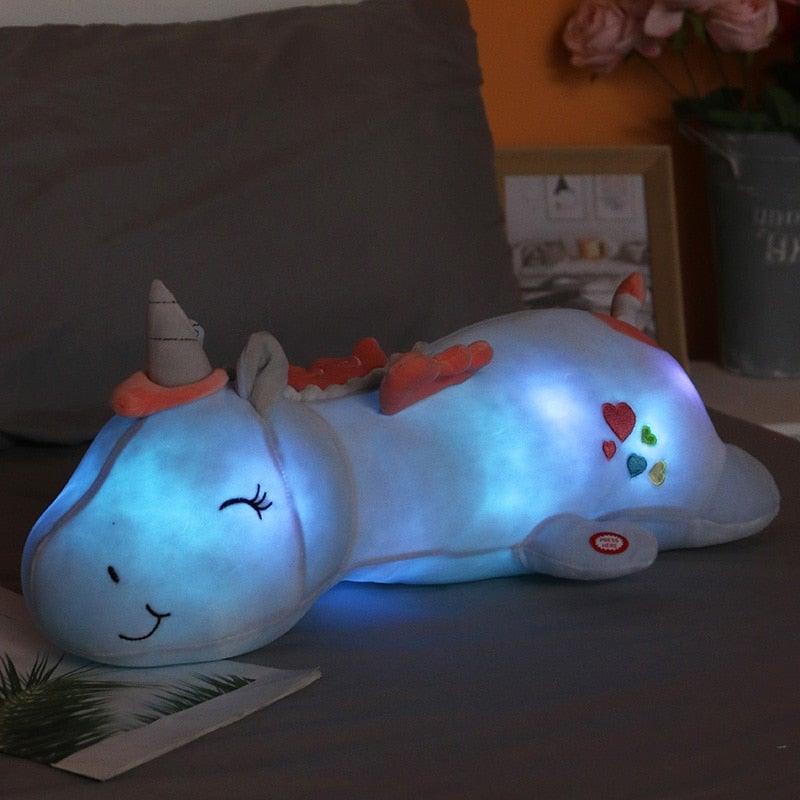 GLOWNIRA - Glowing Plush Unicorn for Comforting Bedtime Light