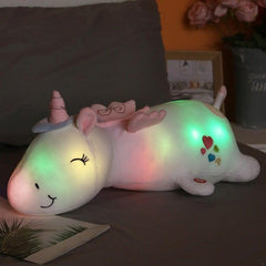 GLOWNIRA - Glowing Plush Unicorn for Comforting Bedtime Light